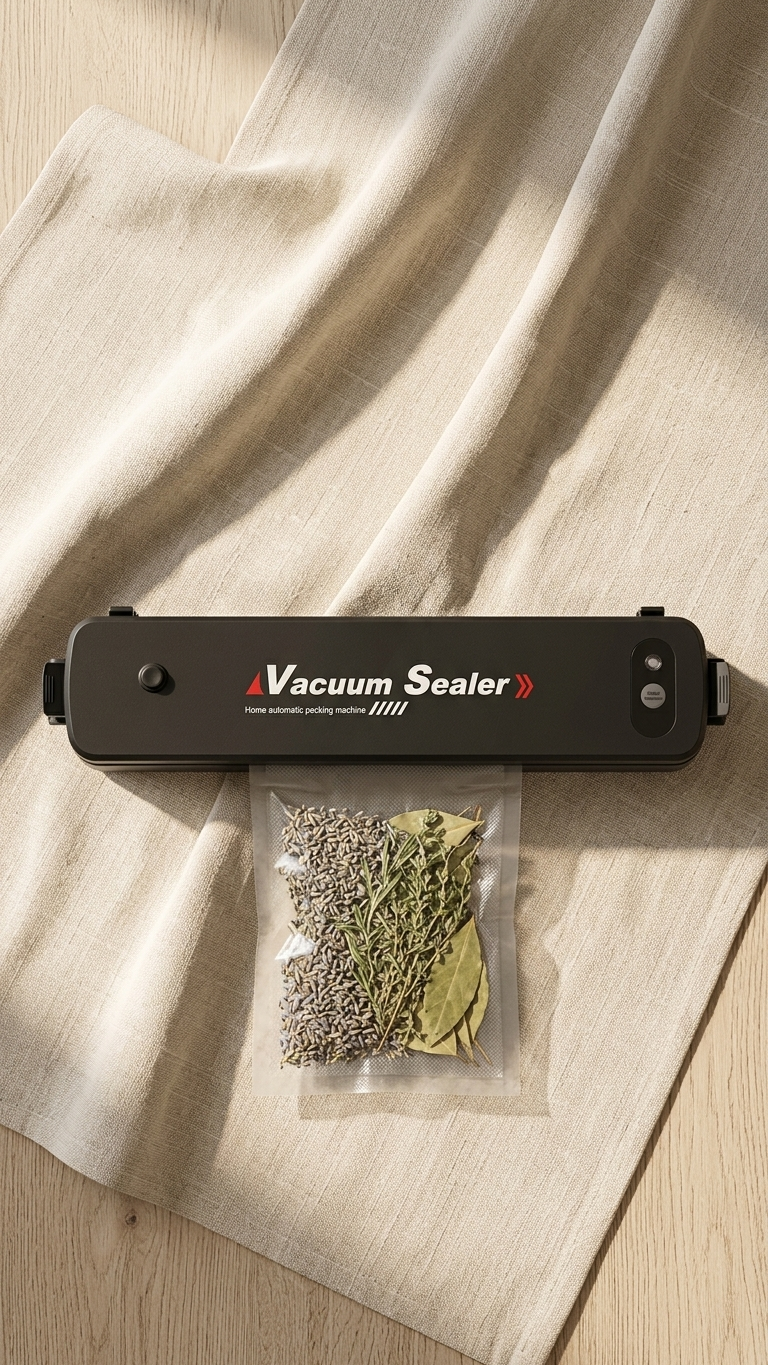 Multi-Purpose Vacuum Sealer Machine – Keep Food Fresh Longer with 5 Storage Bags