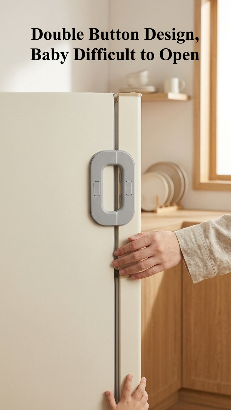 Multi-Purpose Child Safety Lock for Fridge, Cabinets & Drawers