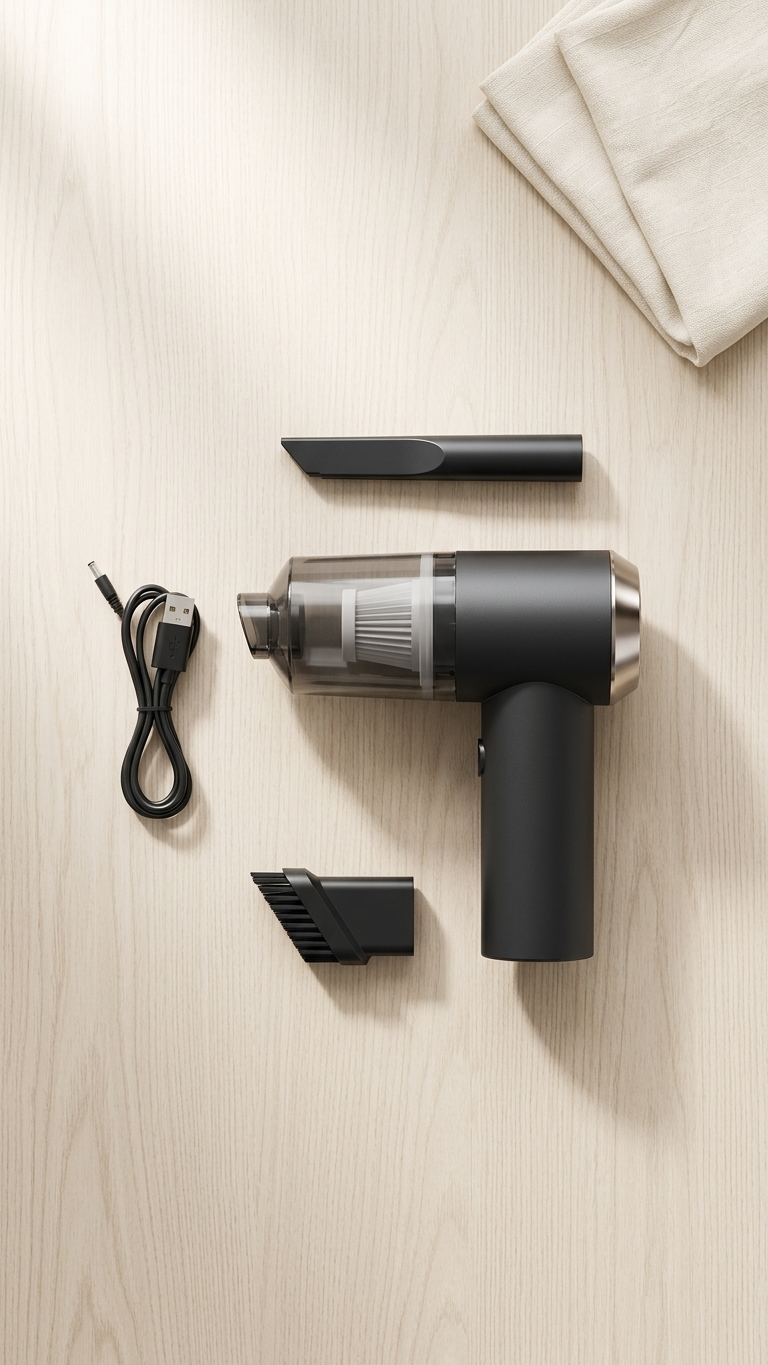 2-in-1 Mini Vacuum Cleaner – Car Interior & Home Cleaning Machine