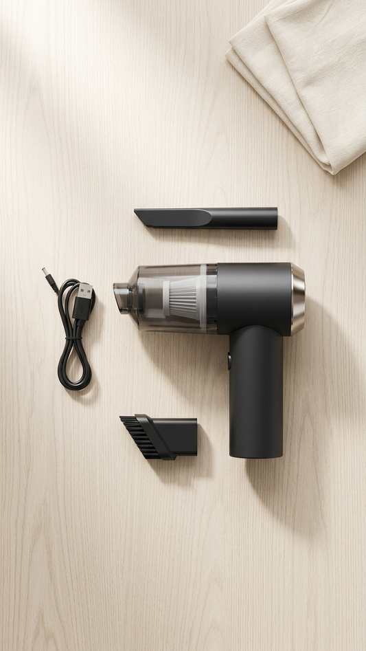 2-in-1 Mini Vacuum Cleaner – Car Interior & Home Cleaning Machine