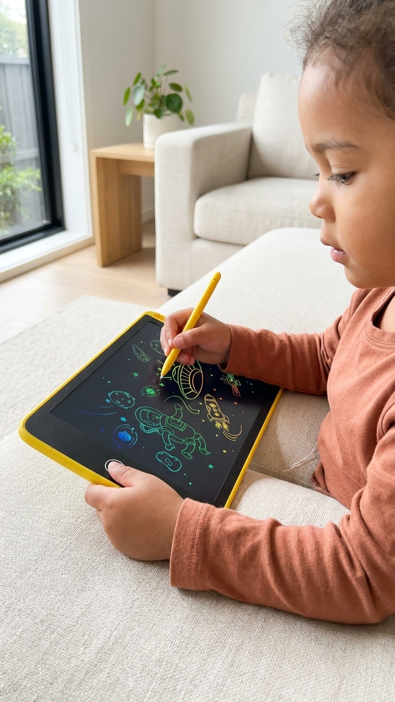 Reusable LCD Writing Tablet for Kids – Colorful Drawing & Writing Pad