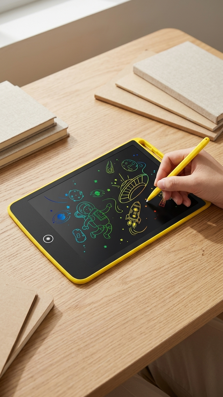 Reusable LCD Writing Tablet for Kids – Colorful Drawing & Writing Pad