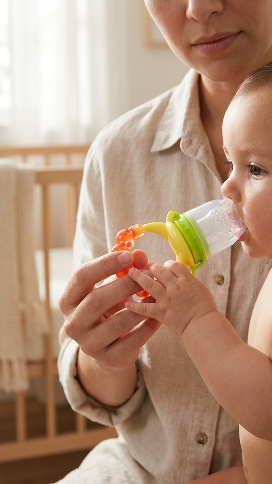 Baby Spring Food Soother – Sunshine Orange Safe Fruit Feeder for Babies