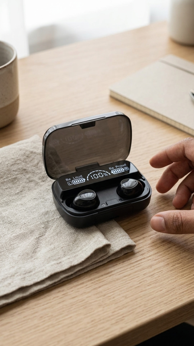 M10 Digital Display Wireless Earbuds for Android & iPhone